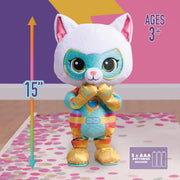Just Play Disney Jr. SuperKitties Oopsie Kitty Dancing Bitsy Plush Doll with Music and Dance, White, 13 Inch