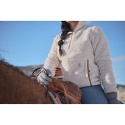 Carhartt Loose-Fit Fleece Half-Zip Pullover for Ladies - Oat Milk - XL
