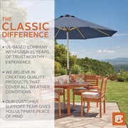 Classic Accessories Montlake FadeSafe Patio Lounge Chair Cushion Set, Water-Resistant, Fade-Resistant Polyester, Heather Indigo, 25 in W x 47 in L, 2 Piece