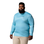 Columbia Terminal Tackle PFG Fish Flag Men's Long Sleeve Shirt, Omni-Shade UPF 50 Sun Protection, Omni-Wick Moisture Wicking, Vintage Blue/Collegiate Navy, XL, 187266
