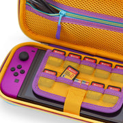 PowerA Protection Case for Nintendo Switch OLED, Switch, Switch Lite, Hard Shell with Molded Interior, Padded Screen Protector Flap, Rubber Handle, Color Splash Heroes, NSCS0302-01