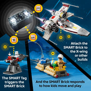 LEGO Star Wars SMART Play Lukes Red Five X-Wing Interactive Building Toy, 581 Pieces, Ages 6+, 75423