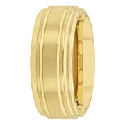 Brilliance Fine Jewelry TG17667/9 Men Gold-Tone Tungsten Grooved Step Edge 9MM Wedding Band Comfort-Fit Ring TG17667/9