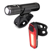 Schwinn USB Rechargeable Light Set, 500 Lumen Headlight, 30 Lumen Tail Light, Black