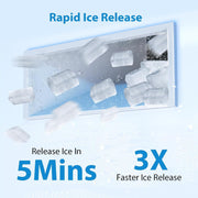 Aeitto CB22C Nugget Ice Maker Countertop, 55 lbs/Day, Chewable Ice Maker, Rapid Ice Release in 5 Mins, Auto Water Refill, Self-Cleaning, Stainless Steel Housing Ice Machine