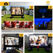 SPECSTAR VH816 16 ft Inflatable Projector Screen with Carry Bag for Front and Rear Projection