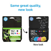 HP 3JB34AN 962 CMY and 962 XL Black Combo Ink Cartridges, 4-Pack, Original HP Ink, High Page Yield