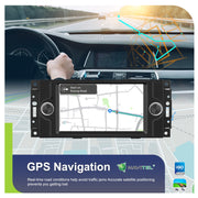 Podofo RK3326S Android Car Stereo 6.2-Inch HD Touchscreen, 4-Core Processor, 4GB RAM, 64GB Storage