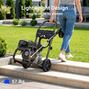 Efurden Gas Pressure Washer, 3500 PSI, 2.3 GPM, 209CC 7HP Engine, 4 Quick Connect Nozzles, 25FT Hose, Soap Tank, Black