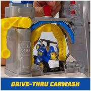 Spin Master Paw Patrol Air Rescue Pup Squad Adventure Bay Airport Playset with Chase Vehicle, Humdinger Figure, and Vehicle Launcher, Multicolor, 6071475