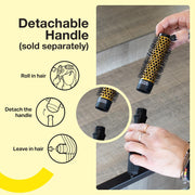 Olivia Garden MultiBrush Hot-Air Brush, Detachable 46mm Ceramic Thermal Barrel, Tourmaline Ion-Charged Bristles, Large Airflow Vents, Ergonomic Handle, 5-Piece Kit, 710-MBKP46