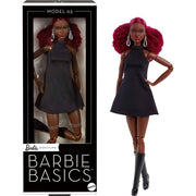 Mattel Barbie Basics 03 Collector Doll, Red Curly Hair, Black Mini Dress, Boots, Posable Tall Body, Swappable Head, Universal-Fit Fashions