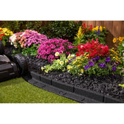 GroundSmart Roman Brick Landscape Edging  4  Black Rubber Garden Edging Border  6 pack