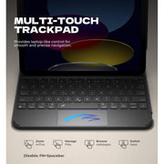 Dexnor Tablet Keyboard Case for iPad 11th A16 and 10th Generation, Ultra-Thin Magnetic Detachable Folio with Multi-Touch Trackpad, Backlit Keys, Black