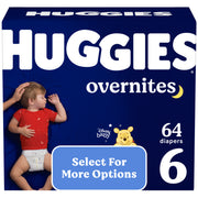 Huggies 54596 Overnites Nighttime Diapers, Size 6, 64 Ct