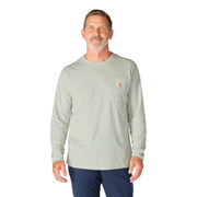 Carhartt 106656 Force Relaxed-Fit Midweight Long-Sleeve Pocket T-Shirt for Men, XL, Smoked Teal