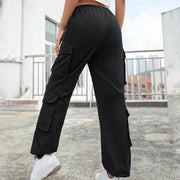 Ramiter Women's Athletic Jogger Pants with Pockets, Black Small