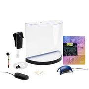 Tetra STEM 3 Gallon Half-Moon Aquarium Kit with LED Bubbling Air Stone, Whisper 4i Filter, Air Pump, Test Strips, Thermometer, STEM Activity Guide, AQ-78482