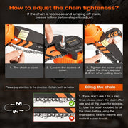 Saker GJ61528-X47954 Handheld Mini Chainsaw 6