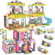 EP EXERCISE N PLAY WT0118 1294 Piece Friends Building Blocks Set Supermarket Hair Salon Toy