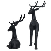 Holiday Time UX1002AB Blow Mold Deer Outdoor Christmas Decoration, Black, Set of 2