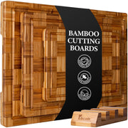 Kikcoin CB001BA-3 Extra Large Bamboo Cutting Board