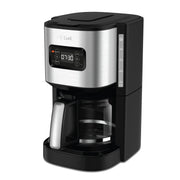 T-Fal Element Drip Coffee Maker, Programmable Timer, Stainless Steel, Black, 12-Cup Capacity