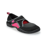 Body Glove Namaste Women's Water Shoe, Mary Jane Strap, Neoprene Mesh Upper, Quick Dry, Black Neon Pink, Size 8, NAMASTE20W-BKNK-8
