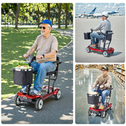 SACVON 985-Red Ultra Lightweight Mobility Scooter for Seniors, Red