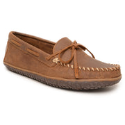 Minnetonka Tie Thread Slippers for Men - Brown Ruff - 10M