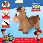 Flybar Disney Toy Story Bullseye Inflatable Hopper Toddler Ride-On Brown with Pump Supports 110 lb