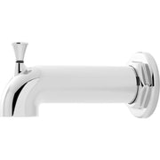 Signature Hardware Gunther 5-Inch Integrated Diverter Tub Spout, Brushed Nickel, Brass Construction, Single Hole Deck Mount, 953083