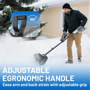 Litheli U20 Cordless Snow Shovel, 20V, 12 Inch Clearing Width, Brushless Motor, 4.0Ah Portable Battery