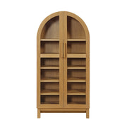 Better Homes & Gardens Juliet Curved Accent Cabinet, Light Honey