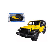 MAISTO 31676 1:18 Scale 2014 Jeep Wrangler Model - Yellow