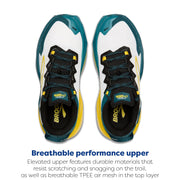 Brooks Caldera 8 Ultra Trail Running Shoes for Men, Plush DNA LOFT v3 Cushioning, Blue White Yellow, Size 9.5 Medium, 1104401D131