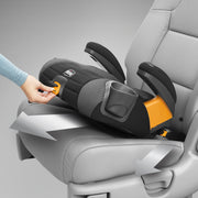 Chicco GoFit Plus Backless Booster Car Seat, Vivaci Pink, Quick-Release LATCH, Contoured ErgoBoost Seat, Double Foam Padding, Dishwasher-Safe Cup Holders