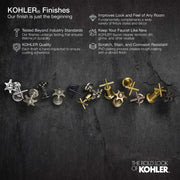 KOHLER Stillness Deck-Mount Handshower Holder with Polished Chrome Hose, Vibrant Brushed Moderne Brass