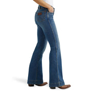Wrangler Women's Retro Bailey High Rise Trouser Jeans, Vintage Medium Wash Denim, Flared Leg, 5 Pocket Styling, 1011MPESY-30X30