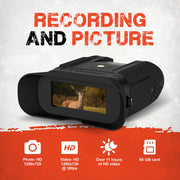 Firefield Hexcore HD Digital Night Vision Binoculars, 1-3x Zoom, 12mm Objective Lens, Built-In HD Video Recorder, 2200mW Infrared Illuminator, Matte Black, FF18001