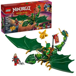 LEGO 71829 NINJAGO Lloyds Green Forest Dragon Toy Pretend Play Building Toy Dragon Figurine with 2 Minifigures for Kids