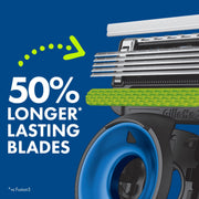 Gillette Labs Cowboys Licensed Cartridge Razor with 5 Blades, Exfoliating Bar, Precision Trimmer, Magnetic Stand, Black, 1 Handle, 4 Blade Refills, 94893986