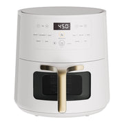 Thyme & Table 6QT Air Fryer, ThymeCrisp Heating Technology, Ceramic-Coated Nonstick Basket, Sand White, 1800W