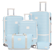 JOYWAY TR-008 Hardside Luggage Set 5-Piece Set & TSA Lock, Multicolor