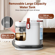 WHALL Portable Carpet Cleaner Machine, 15KPa Suction, Dual Water Tanks, Wide Brush, 8.57 lb, DY-508B