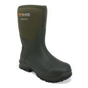Dryshod Legend MXT Mid Pull-On Waterproof Rain Boots, Moss/Grey, Men's Size 9, Insulated, Steel Shank, Rugged MXT Outsole, 34DC094-OFW
