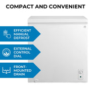 Kenmore KKCFWM07-W 7 cu ft Deep Chest Freezer Convertible Refrigerator, White