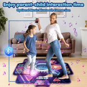 Beefunni Dance Mat Toys, Large Size, Light-Up 6-Button Wireless Bluetooth Music, 4 Game Modes, 5 Difficulty Levels, Purple, For Kids Ages 3-12, C5006