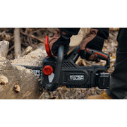 Hyper Tough 12-Inch 20V Brushless Cordless Chainsaw with 4.0Ah Battery, Tool-Free Chain Tensioning, Automatic Oil Pump