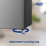 Arctic King Compact Refrigerator 4.5 Cu Ft Two-Door Top Freezer Stainless Steel Look ARM45D5ASL